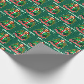 Trump Weihnachtsmannmütze Wrap | Der Lieblingspräs Geschenkpapier (Ecke)