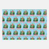 Trump Weihnachtsmannmütze Wrap | Der Lieblingspräs Geschenkpapier Set (Vorderseite 2)