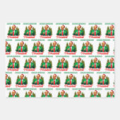 Trump Weihnachtsmannmütze Wrap | Der Lieblingspräs Geschenkpapier Set (Vorderseite)