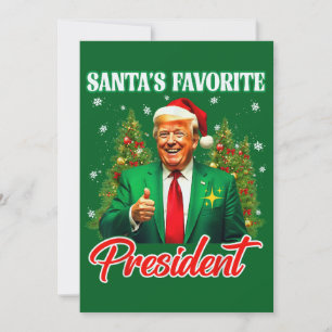 Trump Weihnachtsmannmütze Xmas Der Lieblingspräs Feiertagskarte