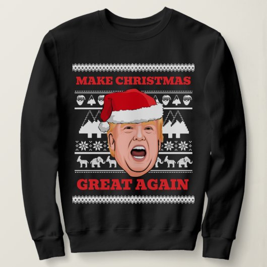 Trump Weihnachtssüßer machen Weihnachten wieder gr Sweatshirt (Design vorne)