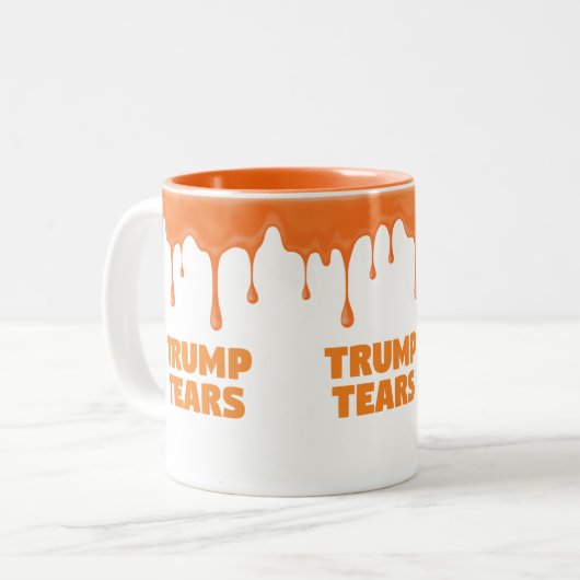 Trump weint gegen Trump verlor Biden-Amtseinführun Zweifarbige Tasse (Vorderseite Links)