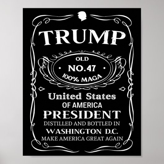 Trump Whiskey Poster (Vorne)