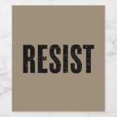 Trump Widerstand gegen Trump Protest gegen politis Weinetikett (Einzelnes Label)