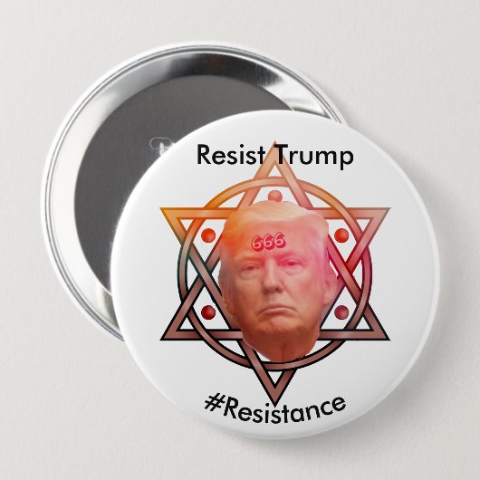 Trump-Widerstand / #Resistance Personalisiert Button (Vorne & Hinten)