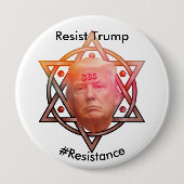 Trump-Widerstand / #Resistance Personalisiert Button (Vorderseite)