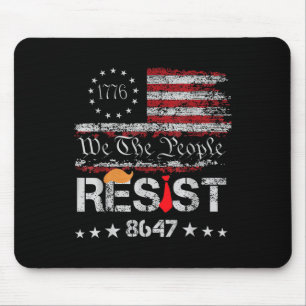 Trump widerstehen Protest gegen die Fahne der poli Mousepad
