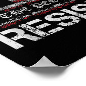 Trump widerstehen Protest gegen die Fahne der poli Poster (Ecke)