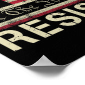 Trump widerstehen Protest gegen die Fahne der poli Poster (Ecke)