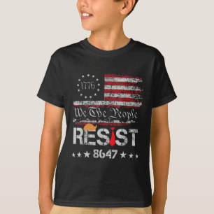 Trump widerstehen Protest gegen die Fahne der poli T-Shirt