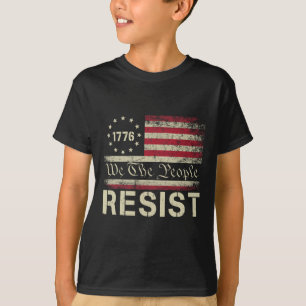 Trump widerstehen Protest gegen die Fahne der poli T-Shirt