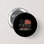 Trump widerstehen und protestieren bedrängte US-Fl Button (Vorne & Hinten)