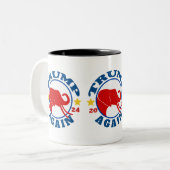 TRUMP WIEDER Red Elephant 2024 Zweifarbige Tasse (Vorderseite Links)