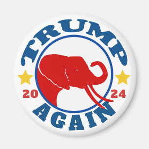 TRUMP WIEDER Roter Elefant 2020 Wahl Magnet