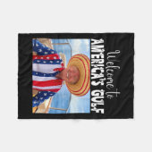Trump willkommen beim amerikanischen Golf-Funny Tr Fleecedecke (Vorderseite (Horizontal))