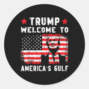 Trump Willkommen in Amerikas Golf Lustiger Trump M Runder Aufkleber