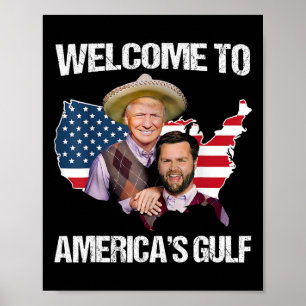 Trump willkommen in Amerikas Trump-Schwung am Golf Poster