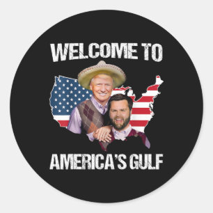 Trump willkommen in Amerikas Trump-Schwung am Golf Runder Aufkleber