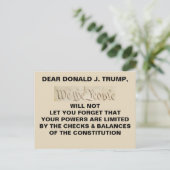 Trump Wir die Menschen Karo und Balancewiderstand Postkarte (Stehend Vorderseite)