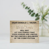 Trump Wir, die Menschen Karos und Ausgewogenheit i Postkarte (Stehend Vorderseite)