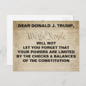 Trump Wir, die Menschen Karos und Ausgewogenheit i Postkarte (Vorne/Hinten)