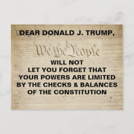 Trump Wir, die Menschen Karos und Ausgewogenheit i Postkarte