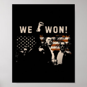Trump Wir Gewonnen Haben Einweihung 47 Us Präsiden Poster