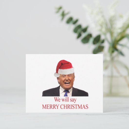 Trump: Wir werden frohe Weihnachten sagen (Stehend Vorderseite)