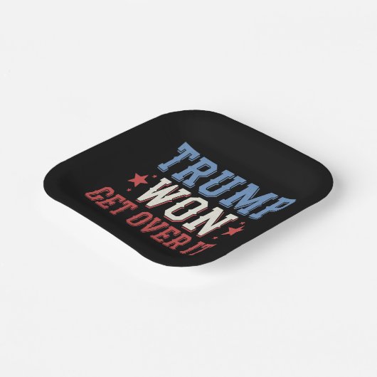 Trump wird 2024 überwinden pappteller (Gewinkelt)