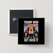 Trump wird die Wahl zum Maga-Won 2024 überstehen Button (Vorne & Hinten)