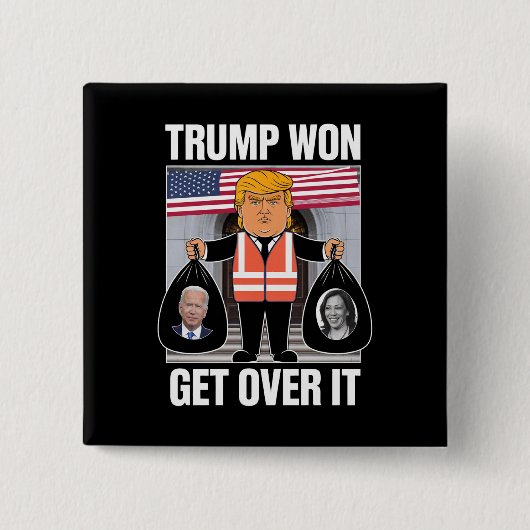 Trump wird die Wahl zum Maga-Won 2024 überstehen Button (Vorderseite)