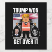 Trump wird die Wahl zum Maga-Won 2024 überstehen Weinetikett (Einzelnes Label)