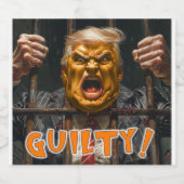 TRUMP WIRD FÜR ALLE ZÄHLEN GEFÄHRDET SCHAUMWEINETIKETT (Einzelnes Label)