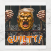 TRUMP WIRD FÜR ALLE ZÄHLEN GEFÄHRDET WEINETIKETT (Einzelnes Label)