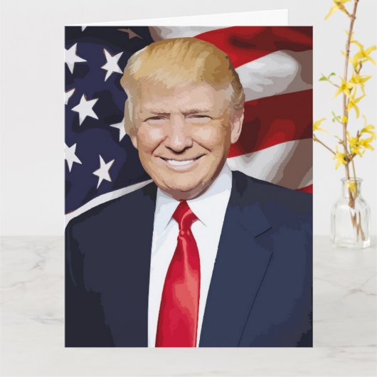 TRUMP WIRD GUT GREETING CARDS KARTE (Gelbe Blume)