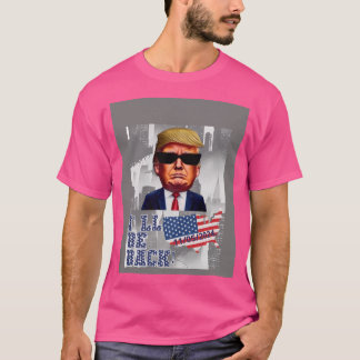 Trump wird mit US-Fahne wieder auf die Probe geste T-Shirt