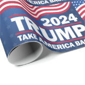 Trump wirft Papier zurück nach Amerika Geschenkpapier (Rolleneckpunkt)