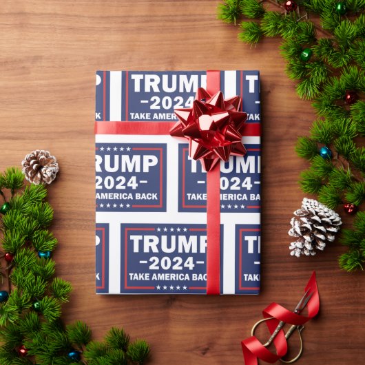 Trump wirft Papier zurück nach Amerika Geschenkpapier (Feiertagsgeschenk)