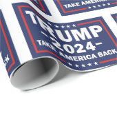 Trump wirft Papier zurück nach Amerika Geschenkpapier (Rolleneckpunkt)