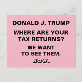 Trump, wo Ihre Steuerrückzahlungsresistenz liegt Postkarte