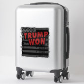 Trump Won 2024 Aufkleber (Koffer)