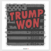 Trump Won 2024 Aufkleber (Blatt)