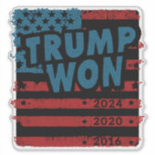 Trump Won 2024 Aufkleber (Vorderseite)