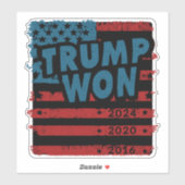 Trump Won 2024 Aufkleber (Blatt)