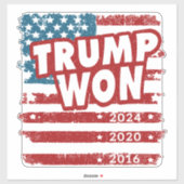 Trump Won 2024 Aufkleber (Blatt)