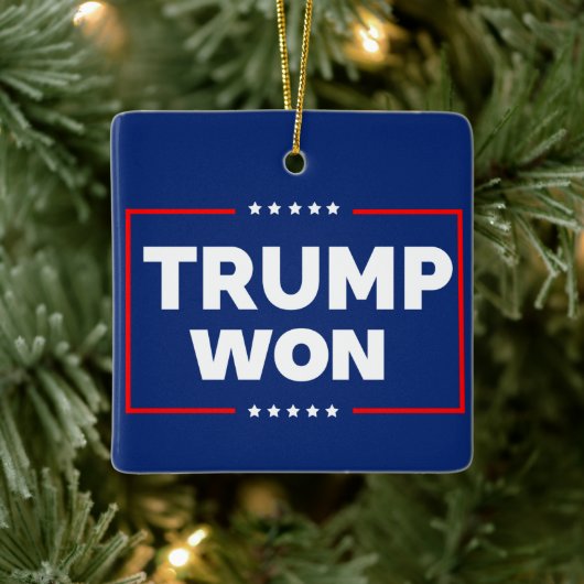 Trump Won 2024 Keramikornament (Baum)