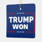 Trump Won 2024 Keramikornament (Links)