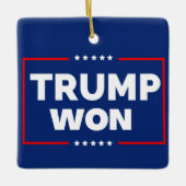 Trump Won 2024 Keramikornament (Vorderseite)
