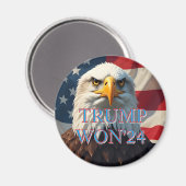 TRUMP WON 2024 MAGNET (Vorderseite/Rückseite)