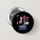 Trump Won 2024 Präsident 47 Amerika USA Button (Vorne & Hinten)